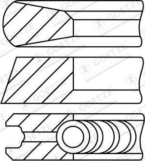 Goetze Engine 08-449600-10 - Jeu de segments de pistons cwaw.fr