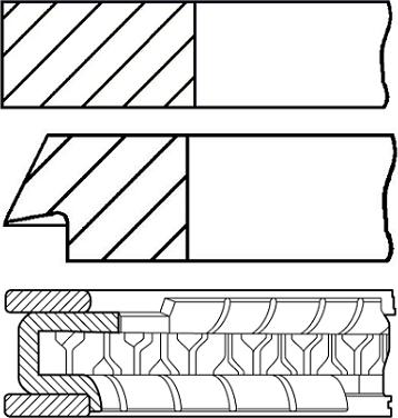 Goetze Engine 08-787000-00 - Jeu de segments de pistons cwaw.fr