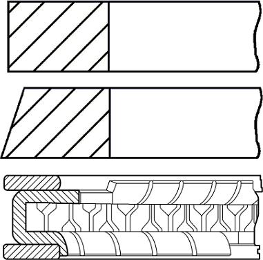 Goetze Engine 08-141200-00 - Jeu de segments de pistons cwaw.fr