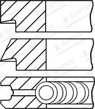 Goetze Engine 08-124700-10 - Jeu de segments de pistons cwaw.fr