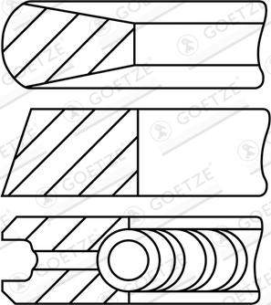 Goetze Engine 08-743400-10 - Jeu de segments de pistons cwaw.fr