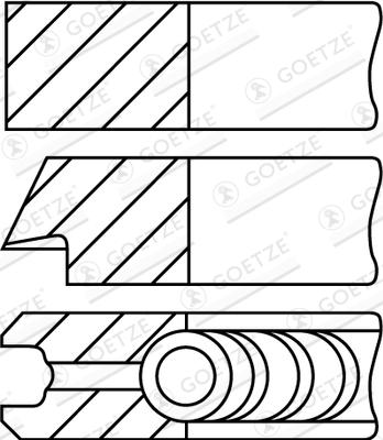 Goetze Engine 08-432200-30 - Jeu de segments de pistons cwaw.fr