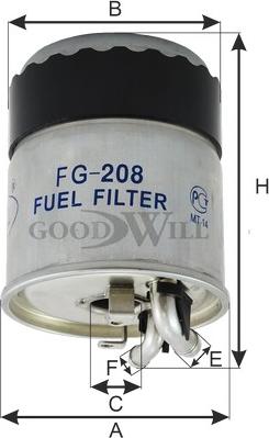 GoodWill FG 208 - Filtre à carburant cwaw.fr