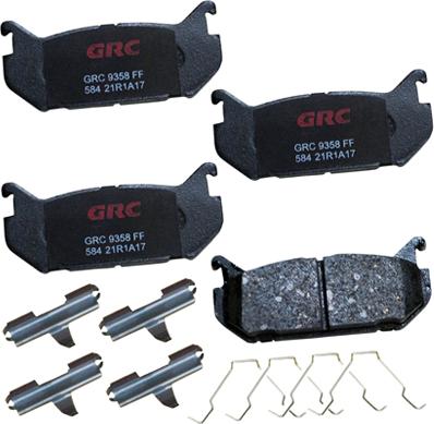 GRC GCD584 - Kit de plaquettes de frein, frein à disque cwaw.fr