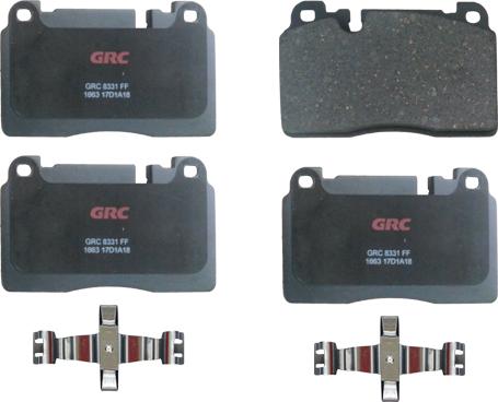 GRC GCD1663 - Kit de plaquettes de frein, frein à disque cwaw.fr