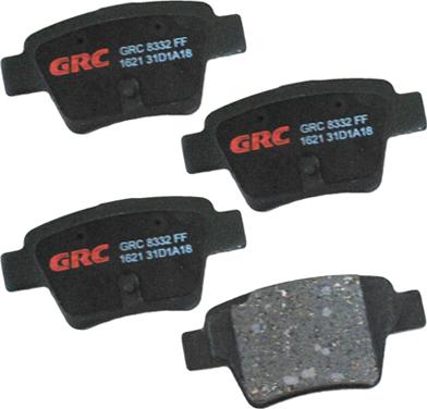 GRC GCD1621 - Kit de plaquettes de frein, frein à disque cwaw.fr