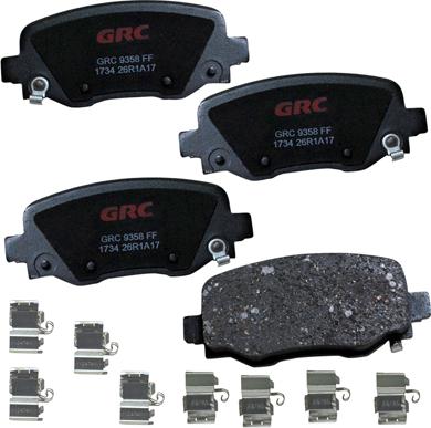 GRC GCD1734 - Kit de plaquettes de frein, frein à disque cwaw.fr