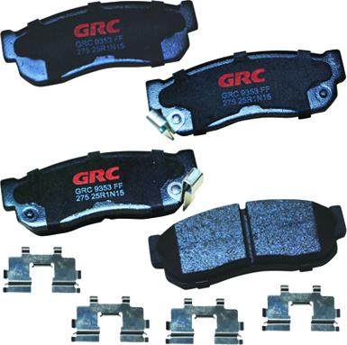 GRC GMD275 - Kit de plaquettes de frein, frein à disque cwaw.fr