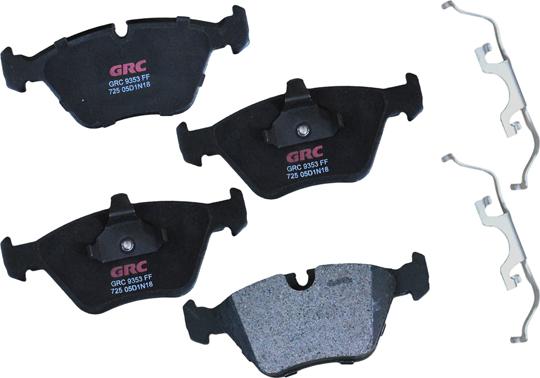 GRC GMD725 - Kit de plaquettes de frein, frein à disque cwaw.fr