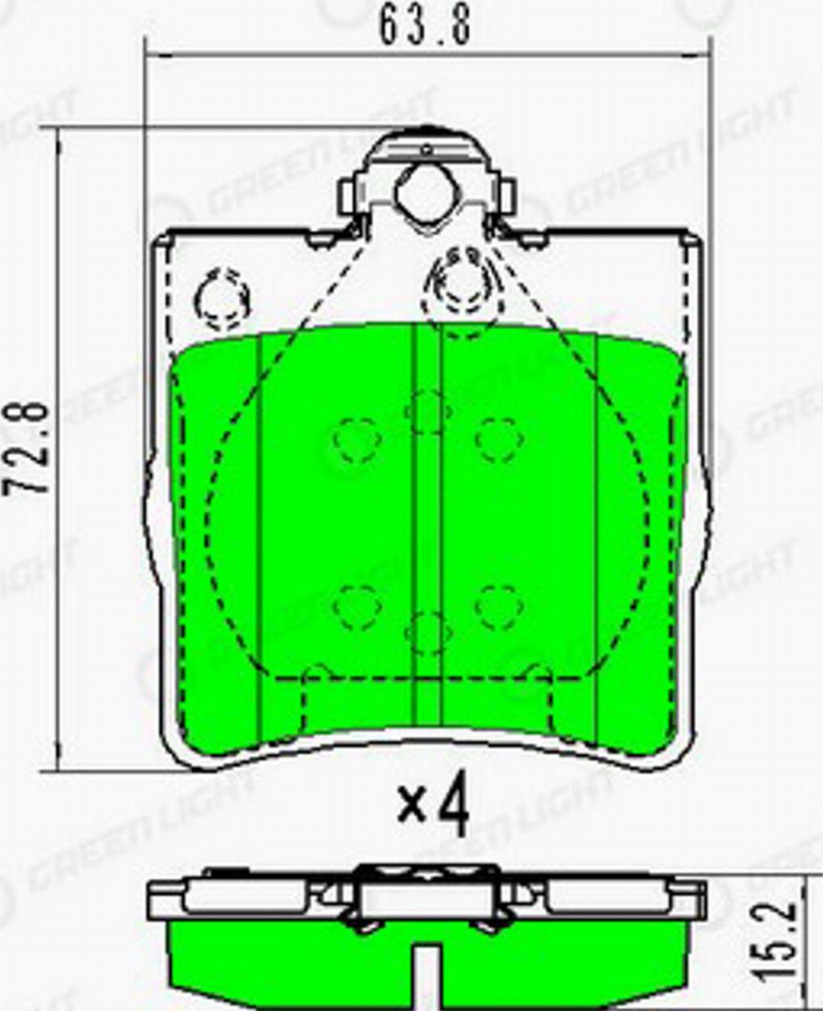 Green Light GLBP0046 - Kit de plaquettes de frein, frein à disque cwaw.fr