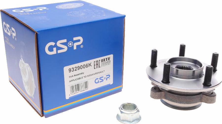 GSP 9329006K - Kit de roulements de roue cwaw.fr