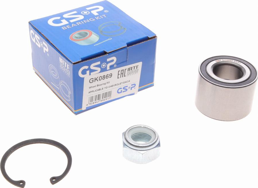 GSP GK0869 - Kit de roulements de roue cwaw.fr