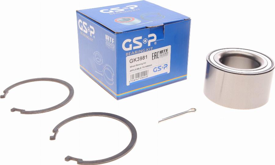 GSP GK3981 - Kit de roulements de roue cwaw.fr