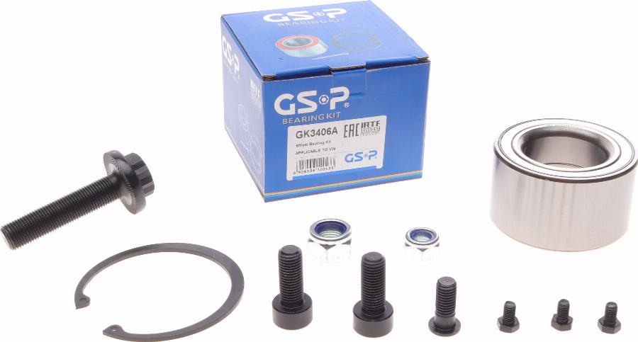 GSP GK3406A - Kit de roulements de roue cwaw.fr