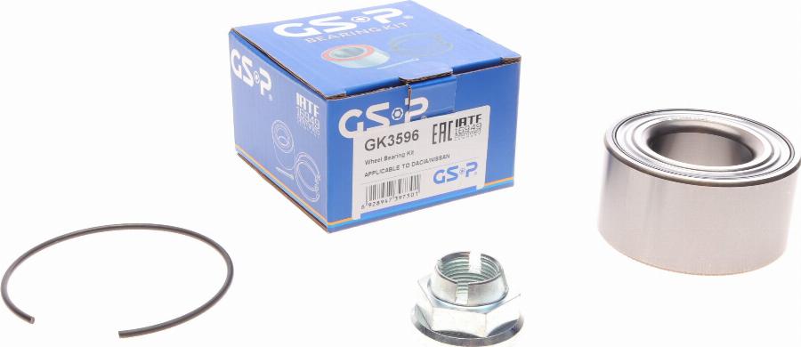 GSP GK3596 - Kit de roulements de roue cwaw.fr