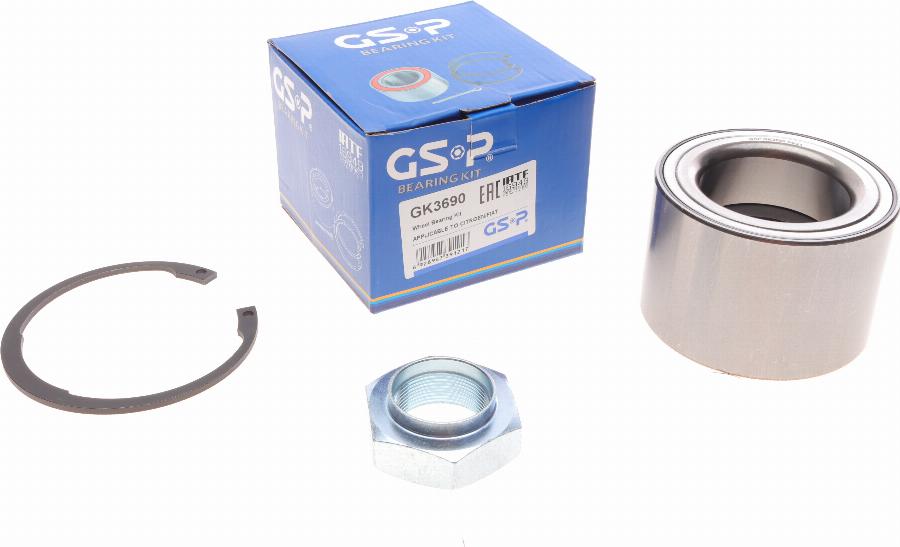 GSP GK3690 - Kit de roulements de roue cwaw.fr