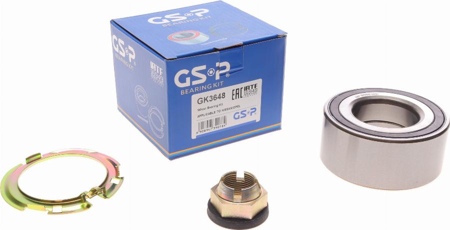 GSP GK3648 - Kit de roulements de roue cwaw.fr