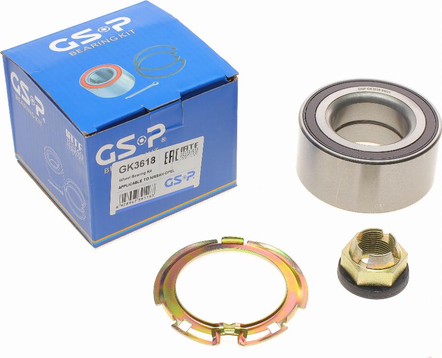 GSP GK3618 - Kit de roulements de roue cwaw.fr