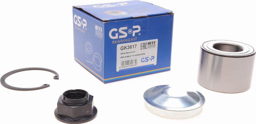 GSP GK3617 - Kit de roulements de roue cwaw.fr