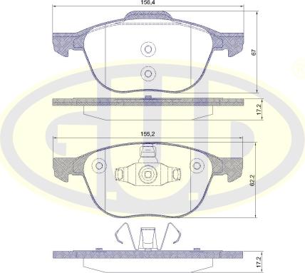 GUD GBP108200 - Kit de plaquettes de frein, frein à disque cwaw.fr