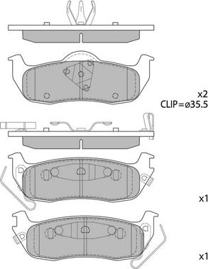 Hagen GP1512 - Kit de plaquettes de frein, frein à disque cwaw.fr