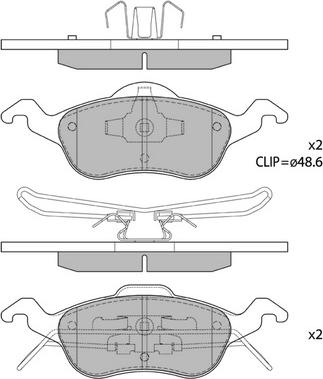 Hagen GP1259 - Kit de plaquettes de frein, frein à disque cwaw.fr