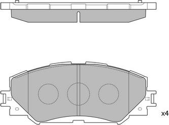 Roulunds Rubber 838781 - Kit de plaquettes de frein, frein à disque cwaw.fr