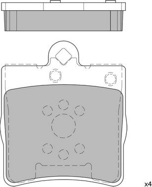 Hagen GP2208 - Kit de plaquettes de frein, frein à disque cwaw.fr