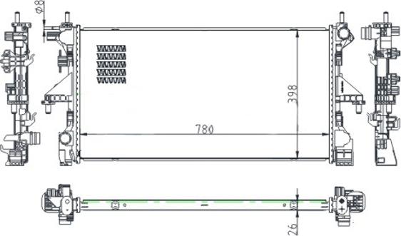 Hart 643 013 - Radiateur, refroidissement du moteur cwaw.fr