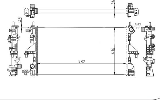 Hart 642 967 - Radiateur, refroidissement du moteur cwaw.fr