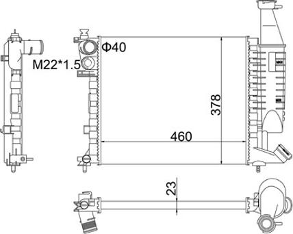 Hart 605 915 - Radiateur, refroidissement du moteur cwaw.fr