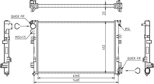 Hart 605 935 - Radiateur, refroidissement du moteur cwaw.fr