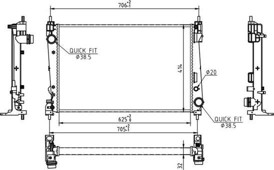 Hart 605929 - Radiateur, refroidissement du moteur cwaw.fr