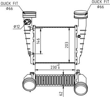 Hart 605 580 - Intercooler, échangeur cwaw.fr