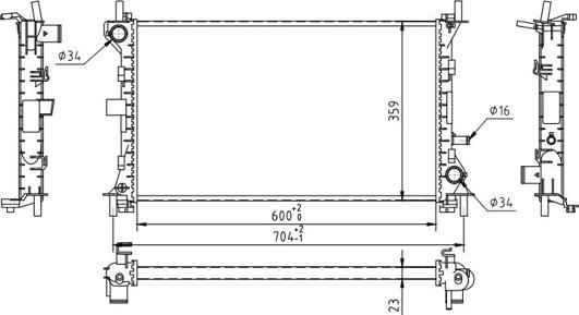 Hart 606 413 - Radiateur, refroidissement du moteur cwaw.fr