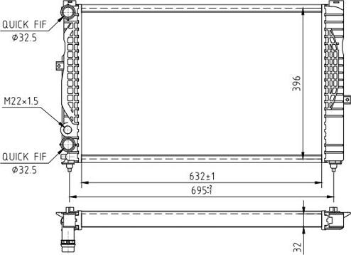 Hart 600 932 - Radiateur, refroidissement du moteur cwaw.fr