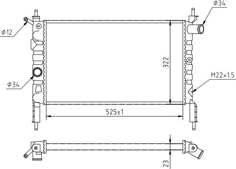 Hart 600 095 - Radiateur, refroidissement du moteur cwaw.fr