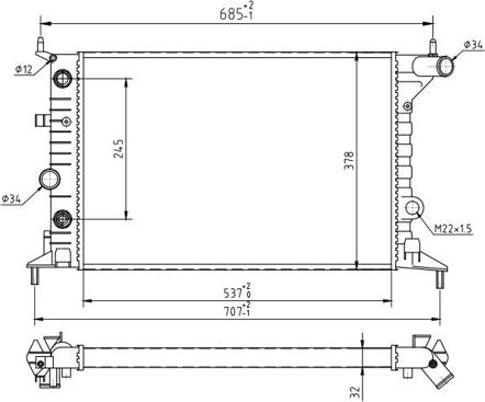 Hart 601 385 - Radiateur, refroidissement du moteur cwaw.fr