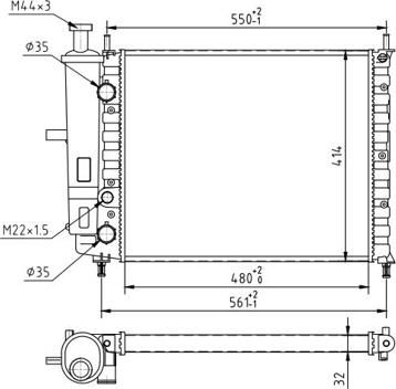 Hart 601 386 - Radiateur, refroidissement du moteur cwaw.fr