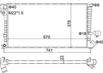 Hart 601 388 - Radiateur, refroidissement du moteur cwaw.fr