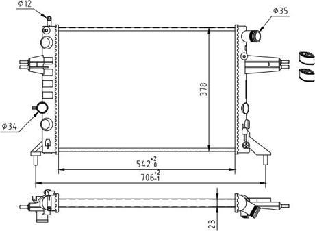 Hart 601 707 - Radiateur, refroidissement du moteur cwaw.fr