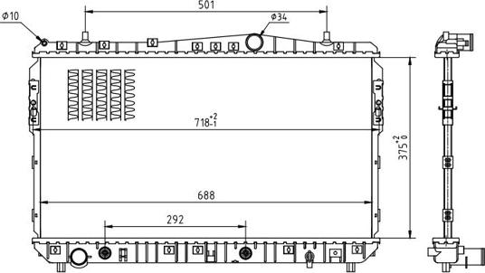 Hart 608 098 - Radiateur, refroidissement du moteur cwaw.fr