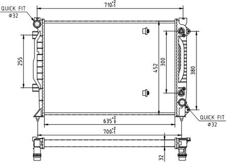 Hart 608 013 - Radiateur, refroidissement du moteur cwaw.fr