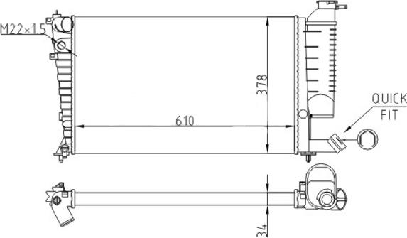 Hart 608 359 - Radiateur, refroidissement du moteur cwaw.fr