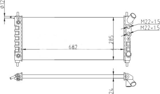 Hart 608 334 - Radiateur, refroidissement du moteur cwaw.fr