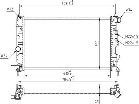 Hart 603 491 - Radiateur, refroidissement du moteur cwaw.fr