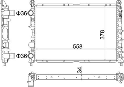 Hart 603457 - Radiateur, refroidissement du moteur cwaw.fr