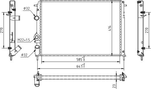 Hart 603 410 - Radiateur, refroidissement du moteur cwaw.fr