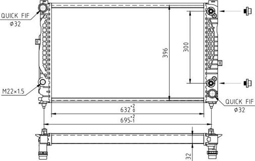 Hart 603 085 - Radiateur, refroidissement du moteur cwaw.fr