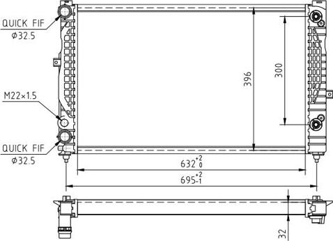 Hart 603 198 - Radiateur, refroidissement du moteur cwaw.fr